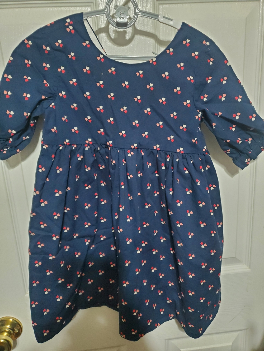 Mabel & Honey Girls Navy Blue Print Dress